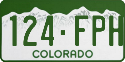 CO license plate 124FPH