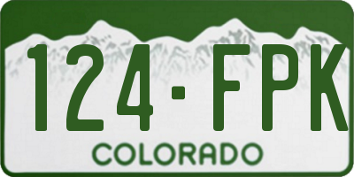 CO license plate 124FPK