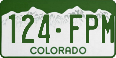 CO license plate 124FPM
