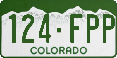 CO license plate 124FPP