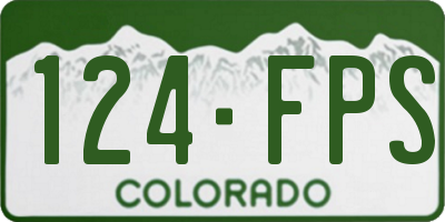 CO license plate 124FPS