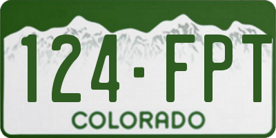 CO license plate 124FPT