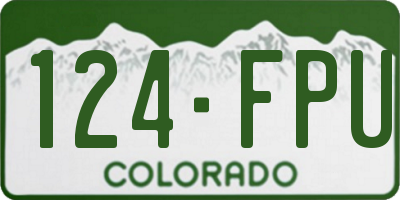 CO license plate 124FPU