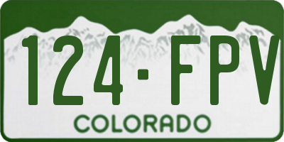 CO license plate 124FPV