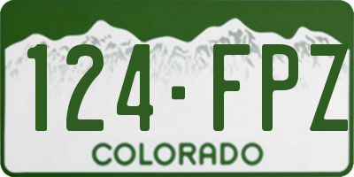 CO license plate 124FPZ