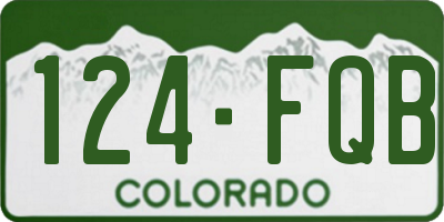 CO license plate 124FQB