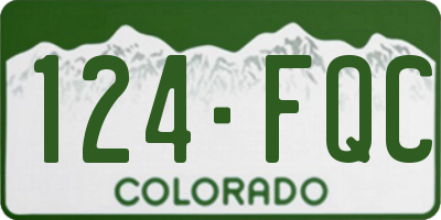 CO license plate 124FQC