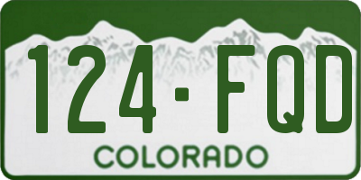 CO license plate 124FQD