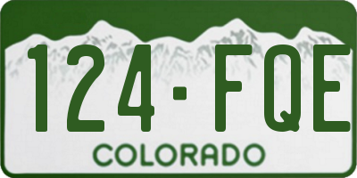 CO license plate 124FQE