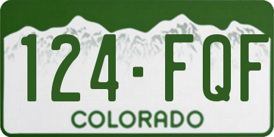 CO license plate 124FQF