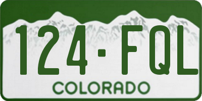 CO license plate 124FQL