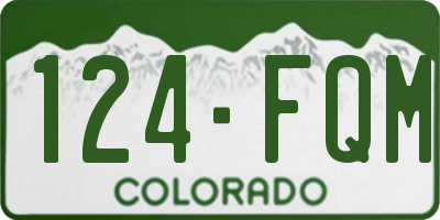 CO license plate 124FQM