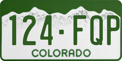 CO license plate 124FQP