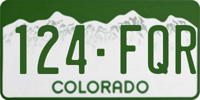 CO license plate 124FQR