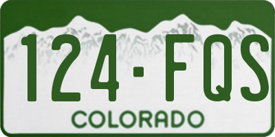 CO license plate 124FQS