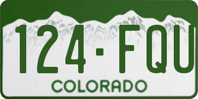 CO license plate 124FQU