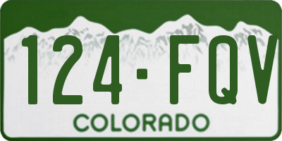 CO license plate 124FQV