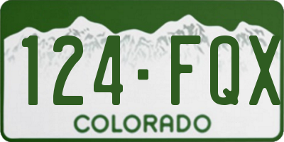 CO license plate 124FQX