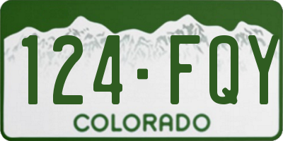 CO license plate 124FQY