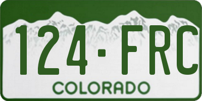 CO license plate 124FRC