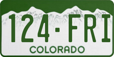 CO license plate 124FRI