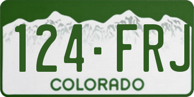 CO license plate 124FRJ