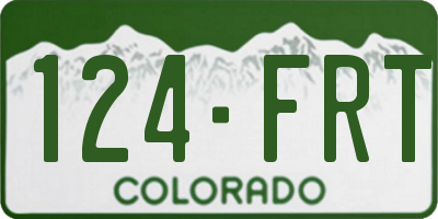 CO license plate 124FRT