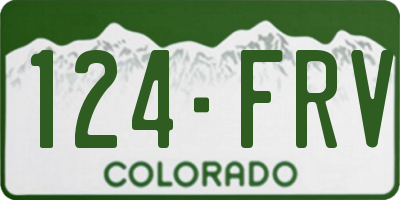 CO license plate 124FRV