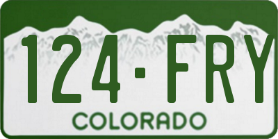 CO license plate 124FRY