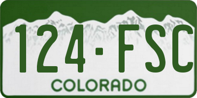 CO license plate 124FSC
