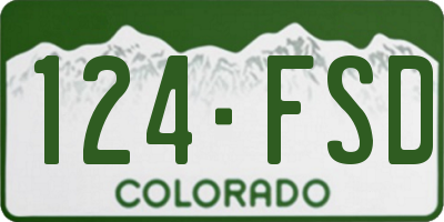 CO license plate 124FSD