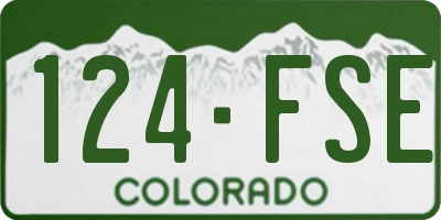 CO license plate 124FSE