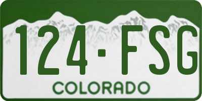 CO license plate 124FSG