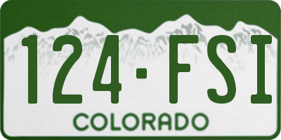 CO license plate 124FSI