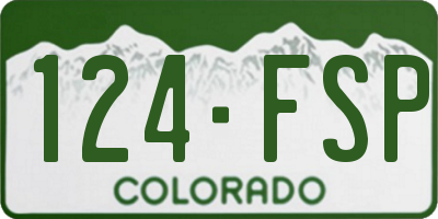 CO license plate 124FSP