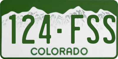 CO license plate 124FSS