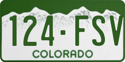 CO license plate 124FSV