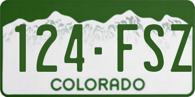 CO license plate 124FSZ