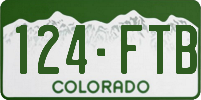CO license plate 124FTB
