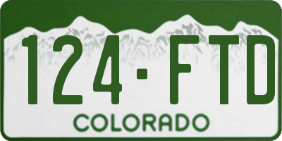 CO license plate 124FTD