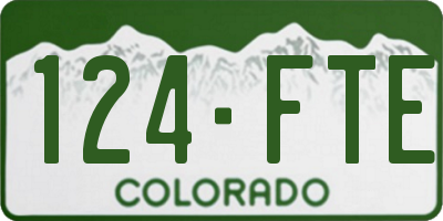 CO license plate 124FTE