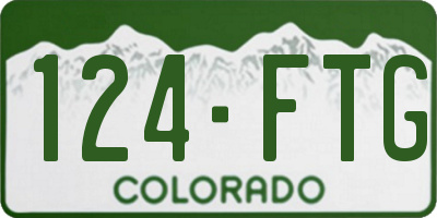 CO license plate 124FTG
