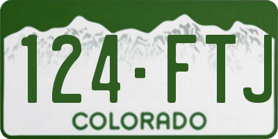 CO license plate 124FTJ