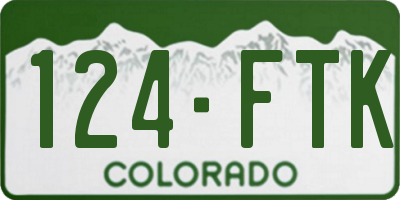 CO license plate 124FTK