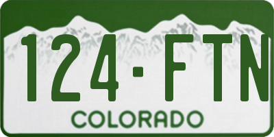 CO license plate 124FTN