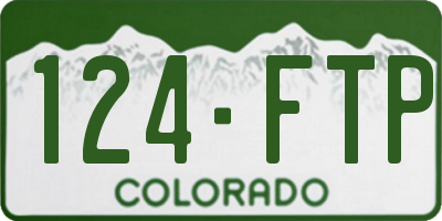 CO license plate 124FTP