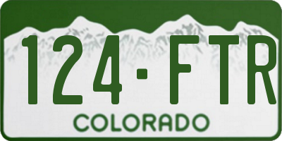 CO license plate 124FTR