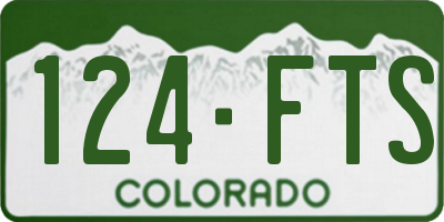 CO license plate 124FTS