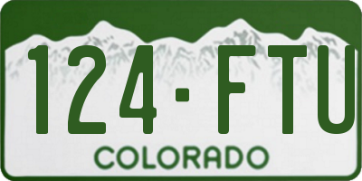 CO license plate 124FTU