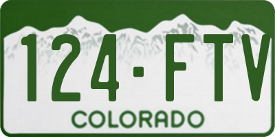 CO license plate 124FTV